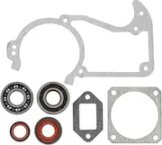 Crankshaft Bearing Gasket Set Shaft Seals Crankshaft Bearing Oil Seal Kit Housing Gasket Cylinder Foot Gasket Exhaust Gasket for Stihl 034 036 MS 360 MS 340 MS360 MS340