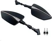 Motorbike Convex Lens Fit For Benelli TRK502 TRK502X TRK251 TRK 502 TRK502X TRK251 Aluminum CNC Motorcycle Side Mirror Rearview Motorbike Side Mirrors(NO LOGO Silver)