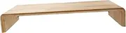 OKUMEYR Bamboo Computer Monitor Stand Ergonomic Riser for Laptop Screen Display Height Simple Stylish Design Space Saving Desktop Organizer for Home Office Use