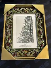 St Nicholas Square 4 x 6 Silver with rhinestone photo frame