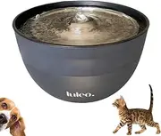 ​Luleo Cat Water Fountain Automatic 3L – Ultra-Quiet Stainless Steel Tray, BPA-Free Pet Drinking Dispenser with Triple Filtration – Ideal for Multiple Pets