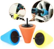 3 inch Car Buffing Pads Polishing Cone Sponge Buffer Car Polisher for Drill Tool