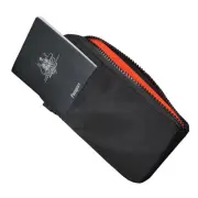 Zip Travel Wallet Black Axoflux 210D - RFID Passport Holder - Self Locking Zi...