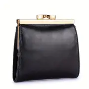 2025 Besto Women's Credit Card Wallet with Zippers, Short Genuine Leather Wallets, Vintage Fashion Purse