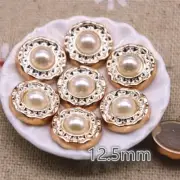 Buttons Pearl Flatback Plastic Round Craft Scrapbook Accessories Decoration Kit