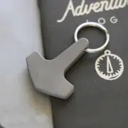 Titanium Keychain Necklace Pendant Knife Lanyard Bead EDC Charm DIY Zipper Pull