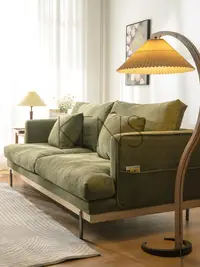 在飛比找樂天市場購物網優惠-【KENS】沙發 沙發椅 北歐小戶型布藝沙發客廳可拆洗原木實