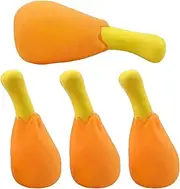 Teething Toys for Puppies – 4pcs Simulate Chicken Jam Dog Chog Toy, 4-Piece Pet Chicken Leg Sound Toy | Pet 13 cm Simulation Condition Child Pin, Grinding Teeth Cleaning Rubber Sound Toy