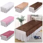 Solid Velvet Beauty Salon SPA Bed Sheets Massage Warm Bed Table Cover With Hole