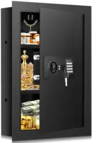 25.6" Tall Wall Safes between the Studs Fireproof, Combination Lock Hidden Safe