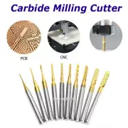 Carbide Milling Cutter set Router Bits Metal Head Groove PCB 2.4mm Mill Tool