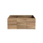 Forme Mont Albert 1200 Wallhung Walnut Vanity - Left Hand Drawers