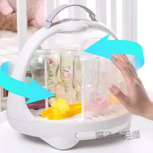 奶瓶收納箱瀝水架帶蓋防塵便攜外出嬰兒餐具消毒柜放奶粉盒置物架 ATF【摩可美家】