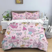 v833 Bed Sheets Cartoon Pink Animals HD Print Bedding Setboy King Size Bedding Setgirl's Bed Double Bed Duvet Covers Pillowcase Bedding Set 3-Piece Be