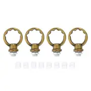 4set 8kg M10 Thread Lifting Eye Nut Female Loop Holder 25mm Hook Ring Bronze