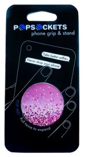 Popsockets Hearts Confetti Pink Ombré Phone Holder Grip PopSocket Pop Socket