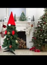 3 Ft Red Faceless Snowman Christmas Tree