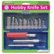 13 Piece Precision Hobby Knife Set with Storage Case