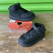 Nike Air Force 1 Mid Black Shoes Sneakers AF1 Size 7.5c New With Box Vintage