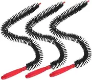 SEWACC 3pcs Flexible Pipe Cleaning Brush Extra Long Hose Cleaner for Refrigerators Washing Machines and Air Conditioners Durable and Compact Design for Efficient Dirt Removal