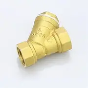 ZNRYOOJY Valve 1/2" 3/4" 1" 2" 3" 4" Female Inline Y Mesh Strainer Threads Filter Brass Filter Valve Y Shaped Brass Strainer Filter Valve(1.25 Inch)