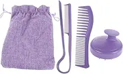 PACKOVE 1 Set Set Straw Hair Care Shampoo Dandruff Massage Comb Scalp Scratcher Tool Hair Care for Teens Hair Washing Brush Scalp Exfoliator for Dandruff Hair Wash Brush Purple
