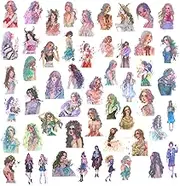 50 Pcs Hand Painted Watercolor Girl Character Stickers for Journaling,Cute Self-Adhesive People Stickers, Decorative Decals for Scrapbooking,Bullet Junk Journals,DIY Art Crafts
