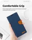 Canvas Wallet Flip Case for iPhone 11 Pro Max X XS XR SE 2020 7 8 Plus Cover