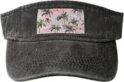 [RLDOBOFE] Sun Visor Hat Adjustable Empty Top Baseball Cap Palm Trees Sun Hats for Women Men Sports Hats Summer Beach Cap