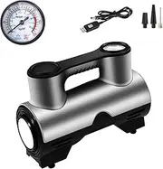 Pointer Car Tire I ator Portable Air Compressor Car Air Pump Tire Pump with Light Auto Off 3 Nozzle Air Compressor for Car Bike Ball Rechargeable Model & Pointer
