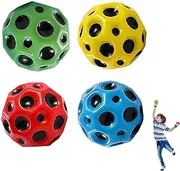 Gxlaihly Pack of 4 Astro Jump Balls, Moon Ball, High Jumping Rubber Ball, 7 cm Jump Ball, Space Jump Ball, Suitable for Children and Adults