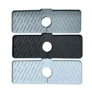 Bathroom Water Catcher Mat Draining Pad Silicone Drying Mat for Kitchen