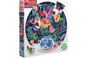 eeBoo: Still Life with Flowers - Round Puzzle (500pc Jigsaw)