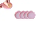 4Pcs Kitchen 6-Inch Round Silicone Non-Stick Cake Baking Mold Set-Pink