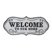 Melrose 26.5" Rustic Weathered "Welcome to Our Home" Wall Decoration