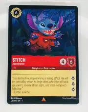 Disney LORCANA THE FIRST CHAPTER STITCH Abomination 125/204 NON FOIL Pack Fresh