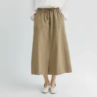 在飛比找momo購物網優惠-【Simply Yours 類似簡約】全鬆緊綁帶前開岔長裙 