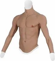 Silicone Muscle Suit with Arms Chest Realistic Male Chest for Crossdresser Props Male Shaper Stronger