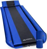 Camping Pad w/Pillow & Armrest - Self-Inflating Rollover Protection Ultra-Com...