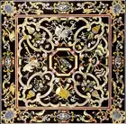 36" Square Balck Marble Coffee Table Luxury Kitchen Balcony Furniture Hotel Deco