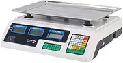 Electronic Scales 40KG Electronicpricing Scaleprecision Commercial Home Fruitplatform Scale LCD Display Multifunctional (Color : Black, Size : 40kg/2g) (White 40kg/2g)