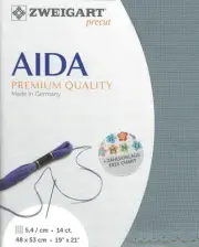 Precut Zweigart Stern-Aida 14 count Misty Blue 3706/594