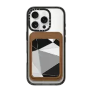 Snappy MagSafe Wallet Snappy™ BioVeg Wallet MagSafe Compatible Geometrical black white gray silver glitter abstract pattern