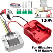 18V to 12V Step-Down Converter for Milwaukee M18 Battery Adapter DC 12V 120W 10A