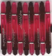 2in. 2ba Black/Pink HARROWS SUPERGRIP FUSION Dart Shafts & Rings: 1 Set of 3