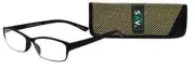 SAV Eyewear Men's Flex 2 5028 Black Reading Glasses, 2.5