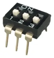 Apem DIP SWITCHES 5Pcs 3-Position SPST Through Hole, Raised Actuator Slide
