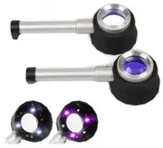 Handheld Magnifier with 6 Light, Jeweler Loupes 30X Lighted for Seniors Reading Coins Crafts Jewelry Hobbies