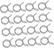 50PCS Stainless Steel Hose Clamps Durable Double Ring Spring Design for Secure Hose Connections Inner Diameter Versatile for Lines Water Pipes