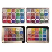 20 Colors Watercolor Paint Flash Retro Pearlescent Metal Macaron Candy Colours